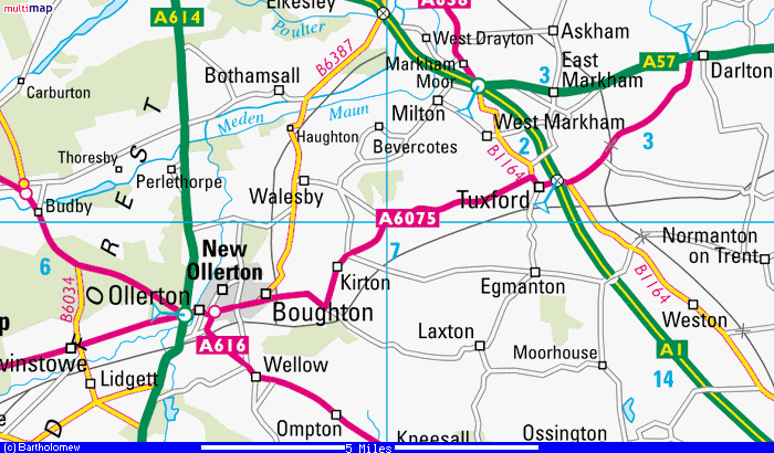 Ollerton Bevercotes Map